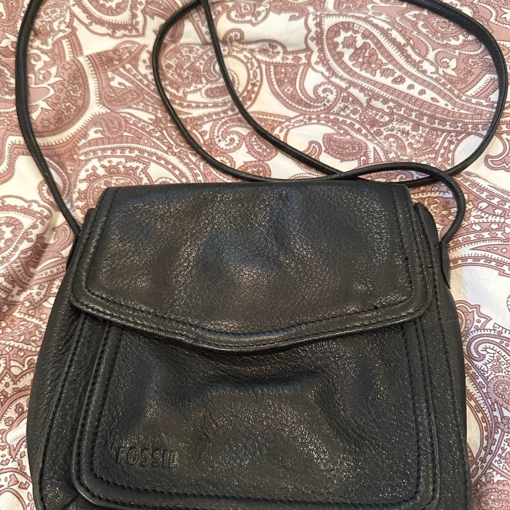 Fossil cross body small leather purse